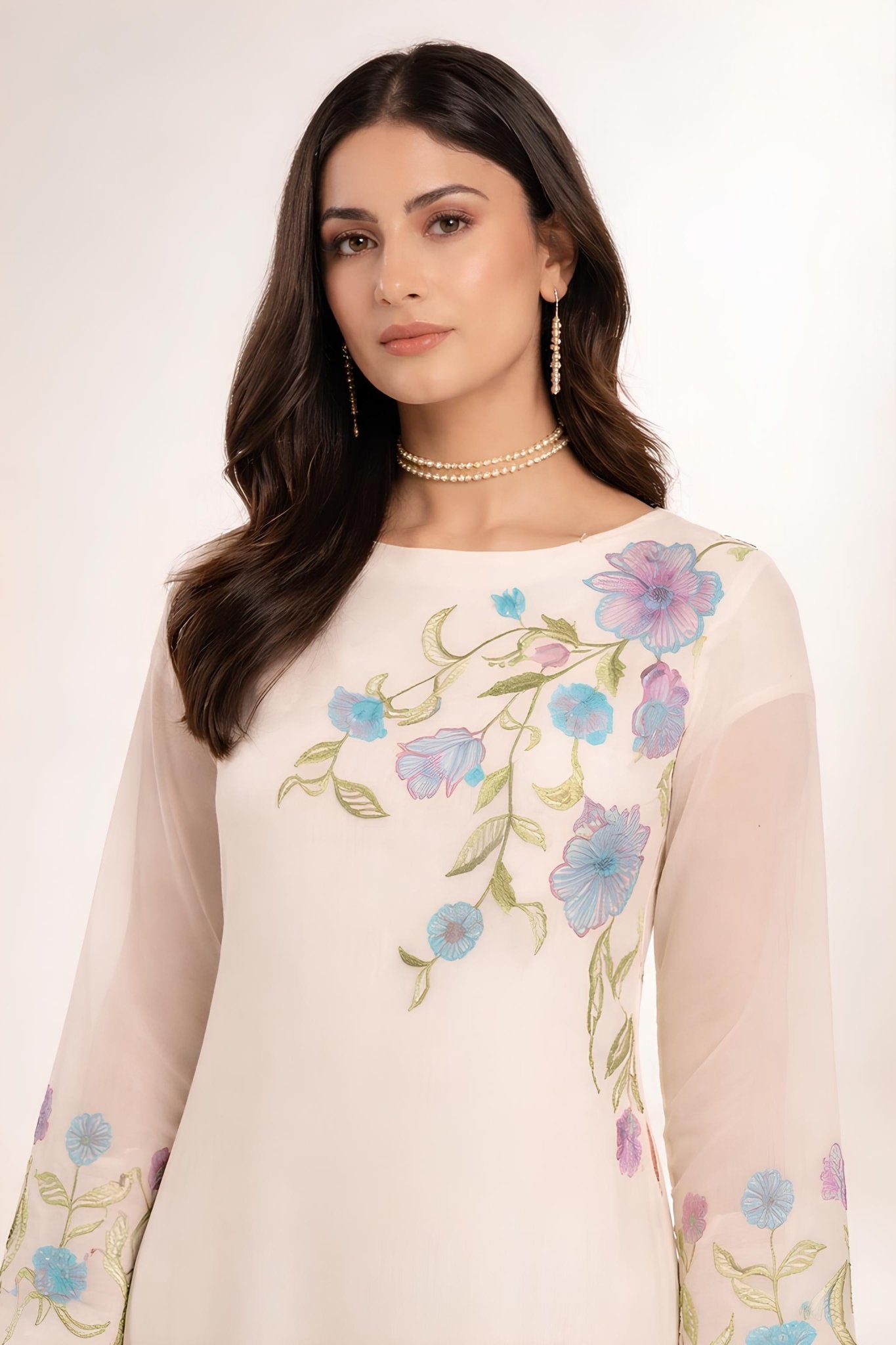 DIL FLORAL SET embroidered kurta in XS – Subahstore South Asian fashion