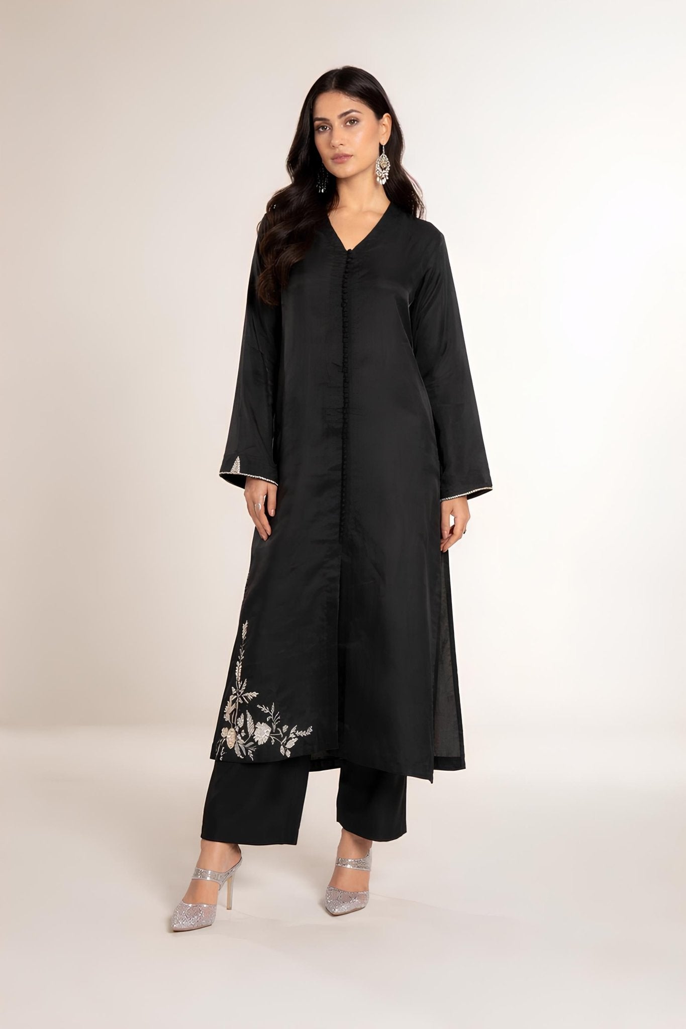 FLORAL HERITAGE SET embroidered kurta in XS – Subahstore South Asian fashion