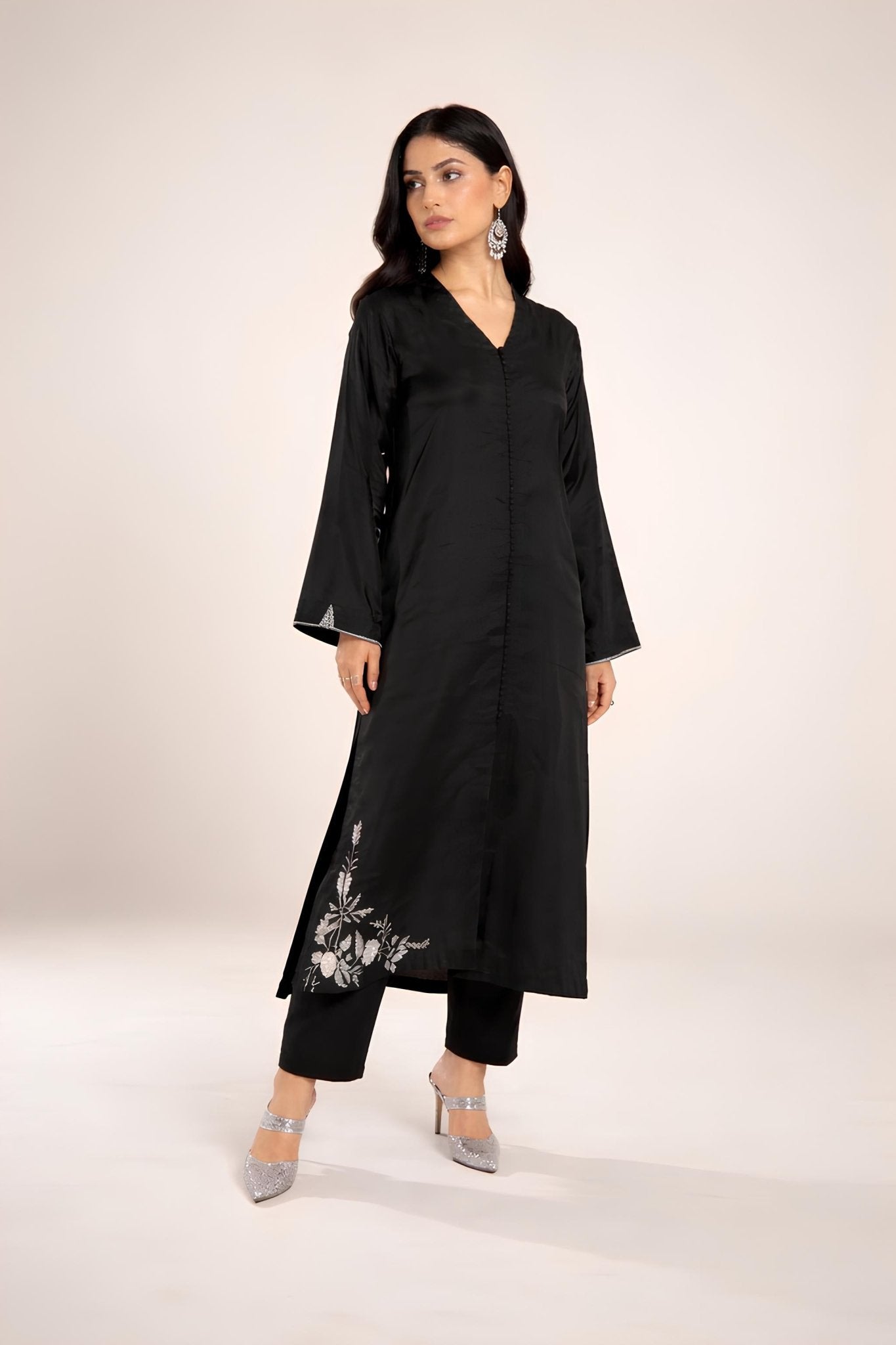 FLORAL HERITAGE SET embroidered kurta in XS – Subahstore South Asian fashion